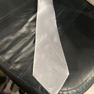 Roma Shimmering Silver Silk Tie